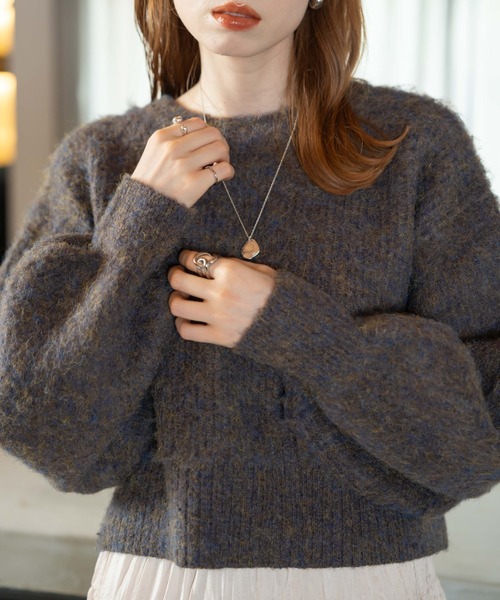 シャギーミックスニット（ニット/セーター）｜hinari（ヒナリ）