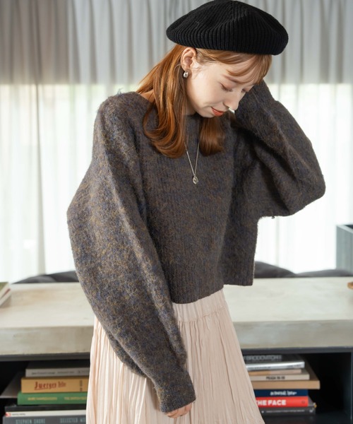 シャギーミックスニット（ニット/セーター）｜hinari（ヒナリ）
