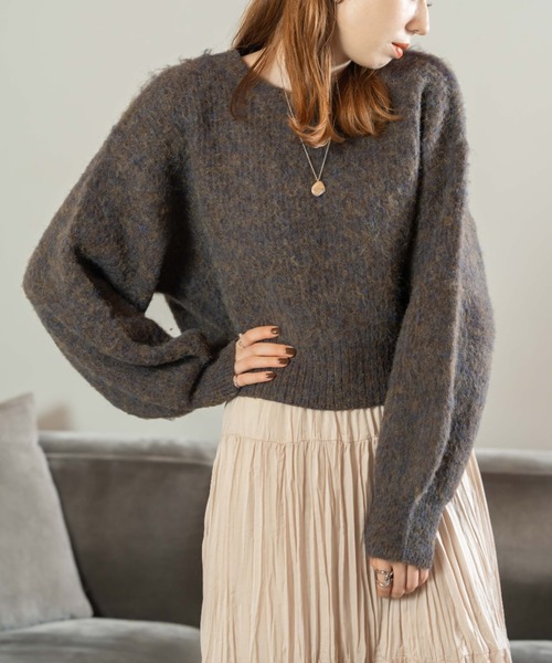 シャギーミックスニット（ニット/セーター）｜hinari（ヒナリ）