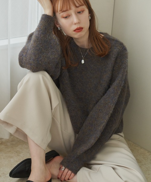 シャギーミックスニット（ニット/セーター）｜hinari（ヒナリ）