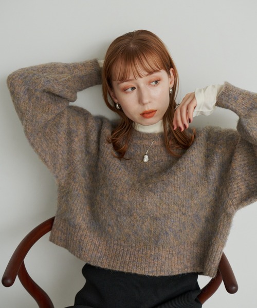 シャギーミックスニット（ニット/セーター）｜hinari（ヒナリ）