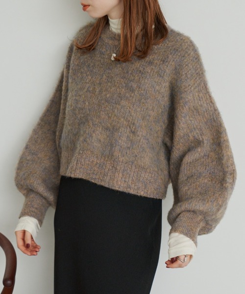 シャギーミックスニット（ニット/セーター）｜hinari（ヒナリ）
