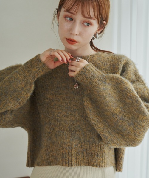 シャギーミックスニット（ニット/セーター）｜hinari（ヒナリ）