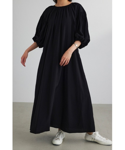 STYLEMIXER（スタイルミキサー）の「バックリボンボリュームワンピース（ワンピース・レディース・レッド/ダークグリーン/ブラック・MEDIUM/SMALL）」の5枚目の写真