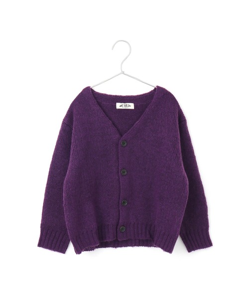MAKE YOUR DAY（メイクユアデイ）の「モヘア風カーディガン■80～140cm（カーディガン/ボレロ・キッズ・ブラック/モカ/パープル・80/90/100/110/120/130/140）」の3枚目の写真