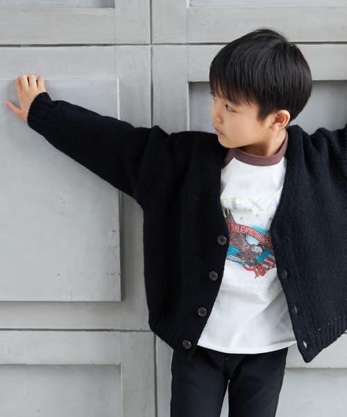 MAKE YOUR DAY（メイクユアデイ）の「モヘア風カーディガン■80～140cm（カーディガン/ボレロ・キッズ・ブラック/モカ/パープル・80/90/100/110/120/130/140）」の7枚目の写真