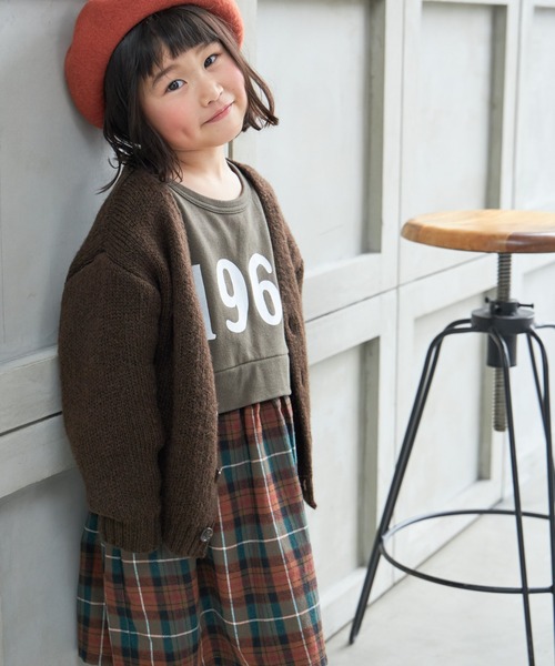 MAKE YOUR DAY（メイクユアデイ）の「モヘア風カーディガン■80～140cm（カーディガン/ボレロ・キッズ・ブラック/モカ/パープル・80/90/100/110/120/130/140）」の8枚目の写真