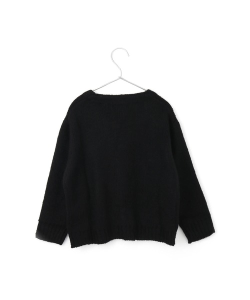 MAKE YOUR DAY（メイクユアデイ）の「モヘア風カーディガン■80～140cm（カーディガン/ボレロ・キッズ・ブラック/モカ/パープル・80/90/100/110/120/130/140）」の12枚目の写真