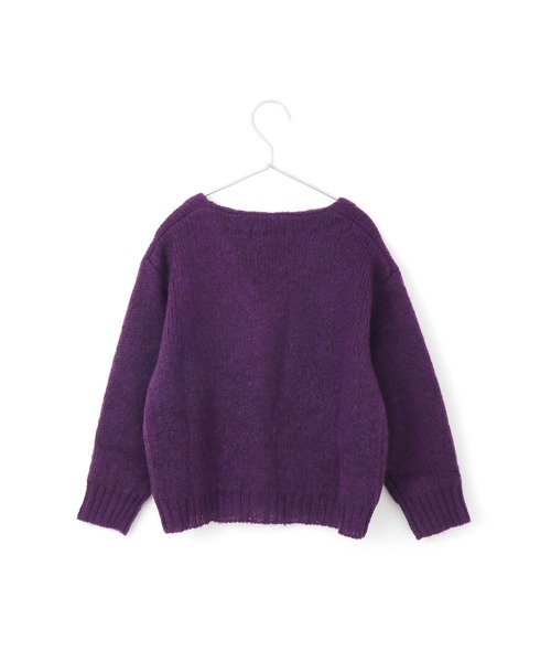 MAKE YOUR DAY（メイクユアデイ）の「モヘア風カーディガン■80～140cm（カーディガン/ボレロ・キッズ・ブラック/モカ/パープル・80/90/100/110/120/130/140）」の15枚目の写真