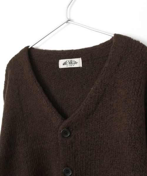 MAKE YOUR DAY（メイクユアデイ）の「モヘア風カーディガン■80～140cm（カーディガン/ボレロ・キッズ・ブラック/モカ/パープル・80/90/100/110/120/130/140）」の16枚目の写真