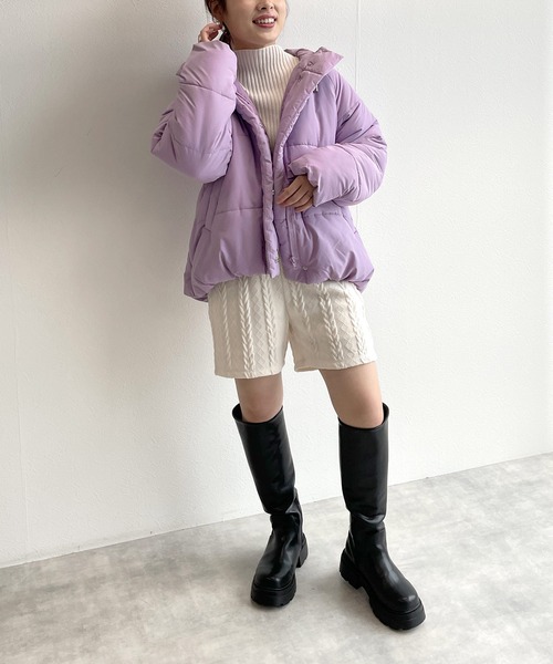 w closet（ダブルクローゼット）の「フェイクダウンフーディジャケット 