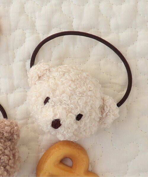 apres les cours(アプレレクール)の「tiny bear モチーフヘアゴム(ヘアゴム・キッズ・ベージュ/アイボリー・FREE)」の1枚目の写真