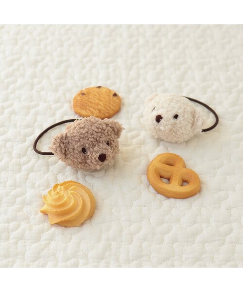 apres les cours(アプレレクール)の「tiny bear モチーフヘアゴム(ヘアゴム・キッズ・ベージュ/アイボリー・FREE)」の4枚目の写真