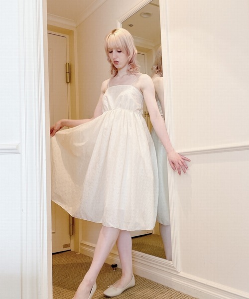 PAIN（ペイン）の「ハートジャガードキャミドレス（ワンピース・レディース・ブルー/アイボリー・FREE）」の7枚目の写真