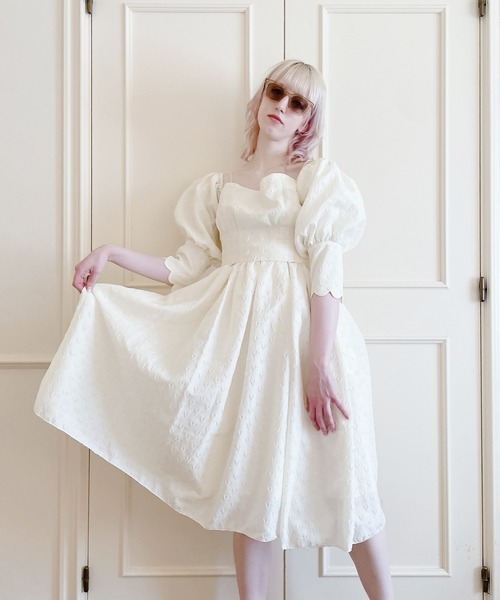 PAIN（ペイン）の「ハートジャガードキャミドレス（ワンピース・レディース・ブルー/アイボリー・FREE）」の9枚目の写真