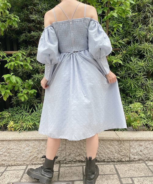 PAIN（ペイン）の「ハートジャガードキャミドレス（ワンピース・レディース・ブルー/アイボリー・FREE）」の21枚目の写真