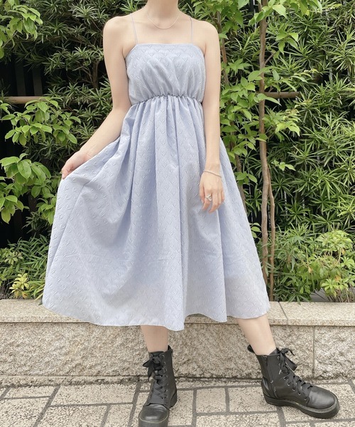 PAIN（ペイン）の「ハートジャガードキャミドレス（ワンピース・レディース・ブルー/アイボリー・FREE）」の11枚目の写真