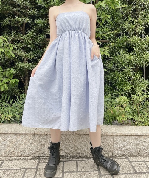 PAIN（ペイン）の「ハートジャガードキャミドレス（ワンピース・レディース・ブルー/アイボリー・FREE）」の12枚目の写真