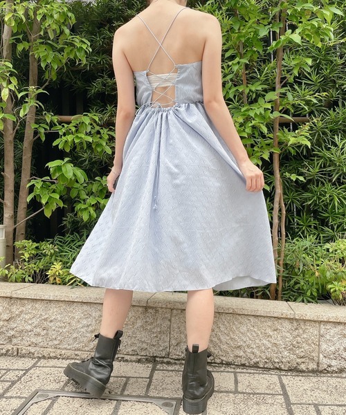 PAIN（ペイン）の「ハートジャガードキャミドレス（ワンピース・レディース・ブルー/アイボリー・FREE）」の14枚目の写真