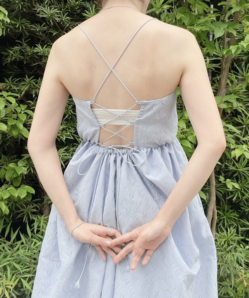 PAIN（ペイン）の「ハートジャガードキャミドレス（ワンピース・レディース・ブルー/アイボリー・FREE）」の15枚目の写真