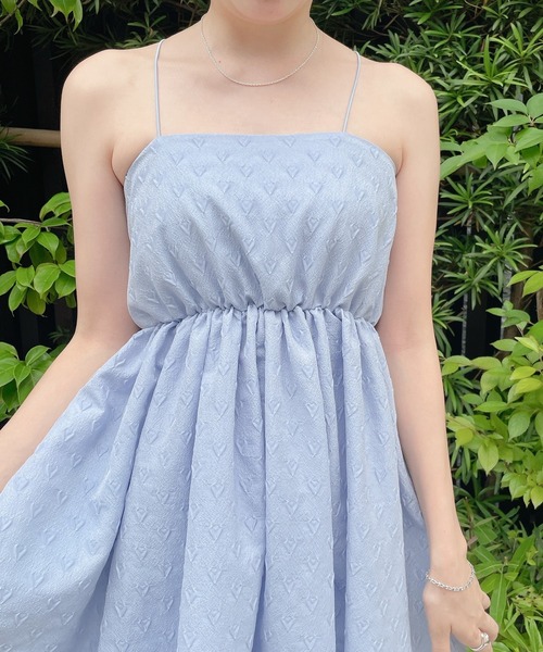 PAIN（ペイン）の「ハートジャガードキャミドレス（ワンピース・レディース・ブルー/アイボリー・FREE）」の16枚目の写真