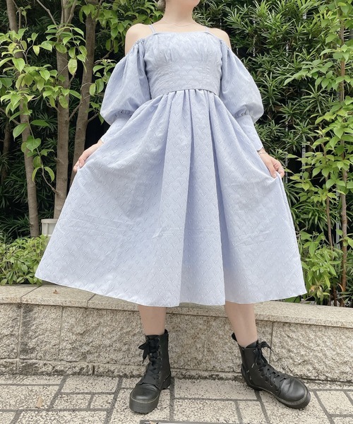 PAIN（ペイン）の「ハートジャガードキャミドレス（ワンピース・レディース・ブルー/アイボリー・FREE）」の18枚目の写真