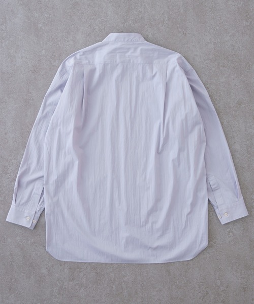 BRICK & SONS（ブリックアンドサンズ）の「SHELTECH リラックスバンドカラーシャツ＜ライトグレー＞（シャツ/ブラウス・メンズ・ライトグレー・LL/S/M/L）」の2枚目の写真