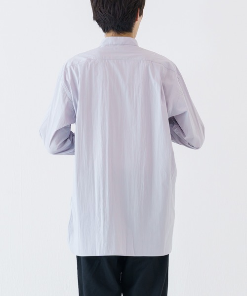 BRICK & SONS（ブリックアンドサンズ）の「SHELTECH リラックスバンドカラーシャツ＜ライトグレー＞（シャツ/ブラウス・メンズ・ライトグレー・LL/S/M/L）」の9枚目の写真