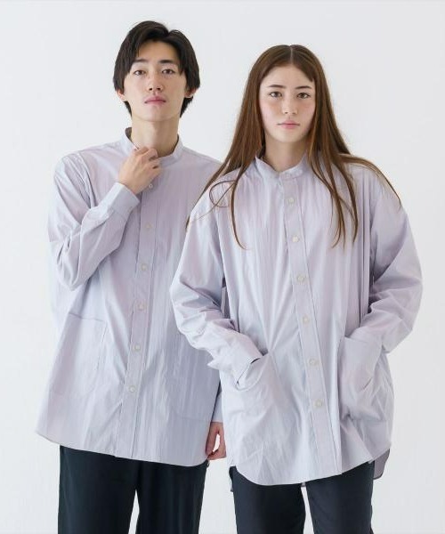 BRICK & SONS（ブリックアンドサンズ）の「SHELTECH リラックスバンドカラーシャツ＜ライトグレー＞（シャツ/ブラウス・メンズ・ライトグレー・LL/S/M/L）」の15枚目の写真