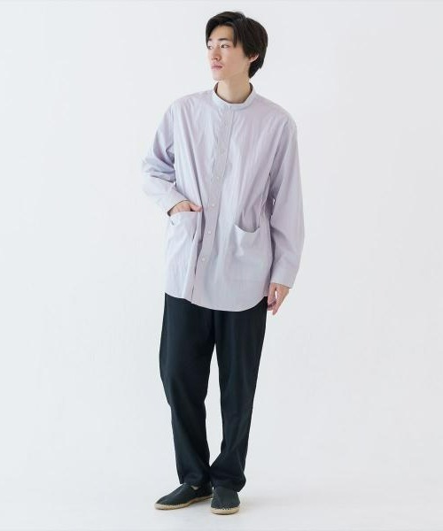 BRICK & SONS（ブリックアンドサンズ）の「SHELTECH リラックスバンドカラーシャツ＜ライトグレー＞（シャツ/ブラウス・メンズ・ライトグレー・LL/S/M/L）」の16枚目の写真