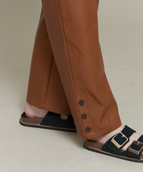 NOMINE（ノミネ）の「フェイクレザーベイカーパンツ（その他パンツ・レディース・ブラック/キャメル・S/M）」の12枚目の写真