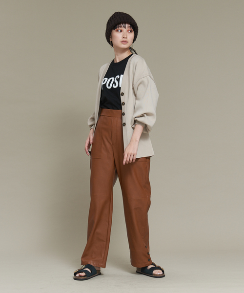 NOMINE（ノミネ）の「フェイクレザーベイカーパンツ（その他パンツ・レディース・ブラック/キャメル・S/M）」の19枚目の写真