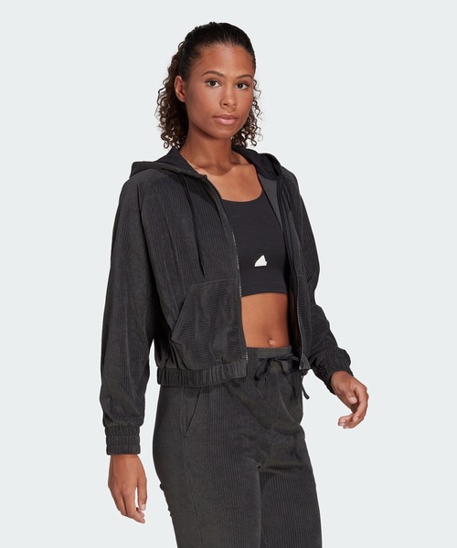 adidas（アディダス）の「ハイパーグラム ベロア パーカー