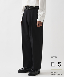 EDIFICE | "E"TROUSERS（E-5）ツイル 2タック ワイド パンツ(スラックス)