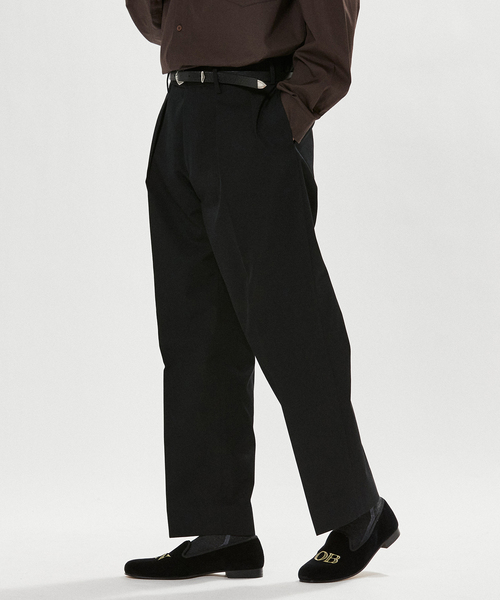 EDIFICE（エディフィス）の「"E"TROUSERS（E-5）ツイル 2タック ワイド パンツ（スラックス・メンズ・ブラック/ベージュ/カーキ・SMALL/MEDIUM/LARGE）」の11枚目の写真