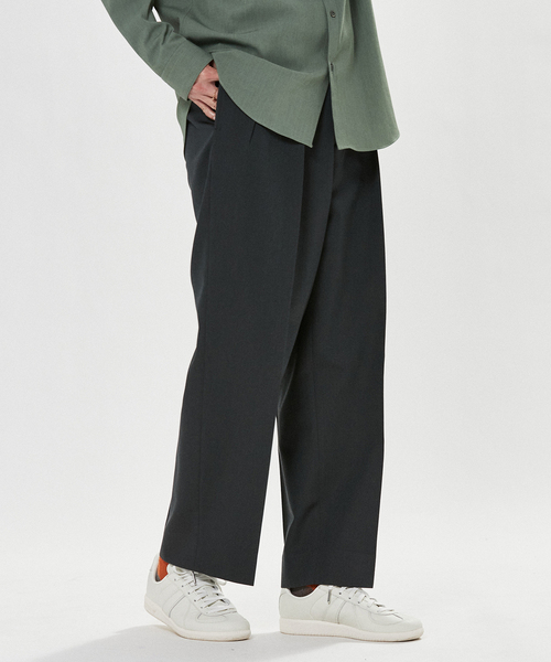 EDIFICE（エディフィス）の「"E"TROUSERS（E-5）ツイル 2タック ワイド パンツ（スラックス・メンズ・ブラック/ベージュ/カーキ・SMALL/MEDIUM/LARGE）」の18枚目の写真