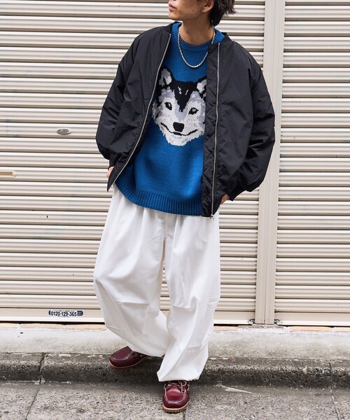 PUBLUX（パブリュクス）の「PUBLUX/パブリュクス ハスキーデザインジャガードニット（ニット/セーター・レディース・ブラック/ブラウン/ブルー・ﾌﾘ-）」の9枚目の写真