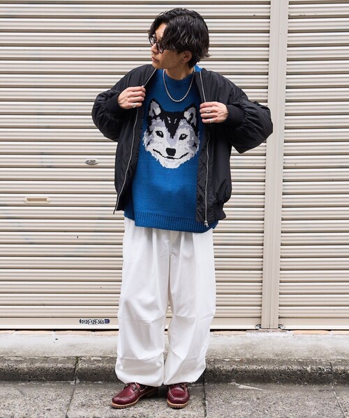 PUBLUX（パブリュクス）の「PUBLUX/パブリュクス ハスキーデザインジャガードニット（ニット/セーター・レディース・ブラック/ブラウン/ブルー・ﾌﾘ-）」の16枚目の写真