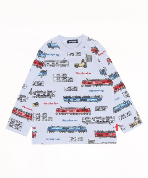 moujonjon ムージョンジョン JR電車総柄Tシャツ 保育園 通園服 2歳〜