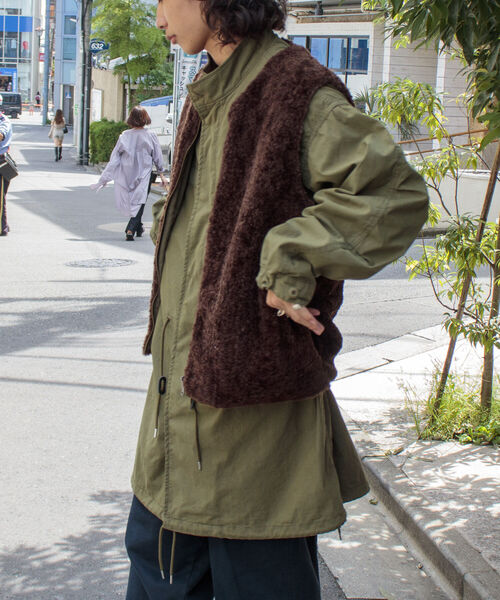 GLOSTER(グロスター)の「【GLOSTER/グロスター】ボアリバーシブルライナーベスト ボアベスト ライナー UNISEX(ベスト・メンズ・ブラウン/ブラック・L/S/M)」の4枚目の写真