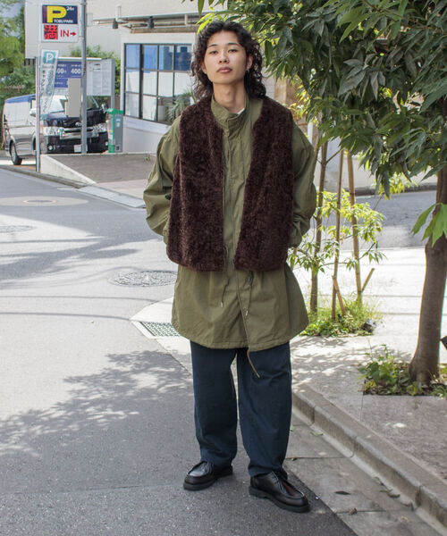 GLOSTER(グロスター)の「【GLOSTER/グロスター】ボアリバーシブルライナーベスト ボアベスト ライナー UNISEX(ベスト・メンズ・ブラウン/ブラック・L/S/M)」の6枚目の写真