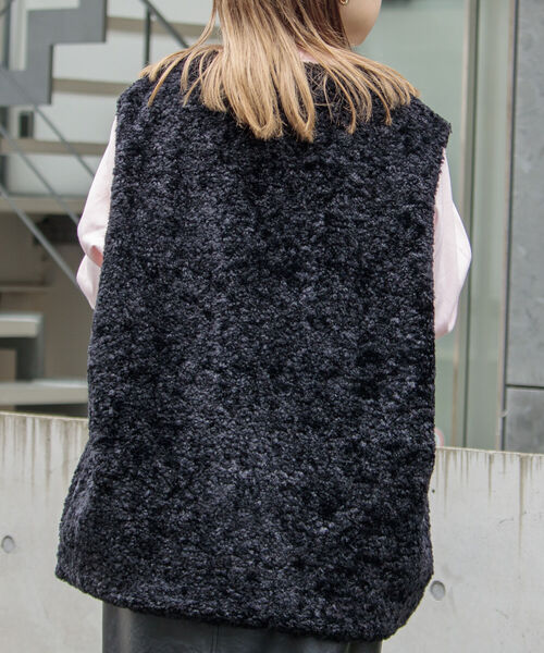 GLOSTER(グロスター)の「【GLOSTER/グロスター】ボアリバーシブルライナーベスト ボアベスト ライナー UNISEX(ベスト・メンズ・ブラウン/ブラック・L/S/M)」の10枚目の写真