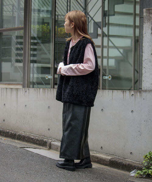 GLOSTER(グロスター)の「【GLOSTER/グロスター】ボアリバーシブルライナーベスト ボアベスト ライナー UNISEX(ベスト・メンズ・ブラウン/ブラック・L/S/M)」の11枚目の写真