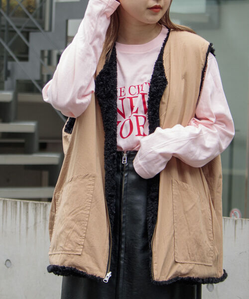 GLOSTER(グロスター)の「【GLOSTER/グロスター】ボアリバーシブルライナーベスト ボアベスト ライナー UNISEX(ベスト・メンズ・ブラウン/ブラック・L/S/M)」の14枚目の写真