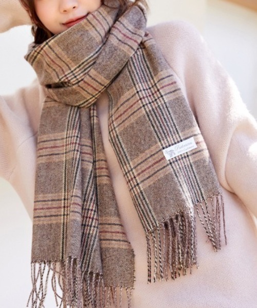 MAISON BREEZE（メゾンブリーズ）の「【MAISON BREEZE】程よい厚みでアレンジ自在♪グレンチェック柄大判ストール マフラー SCCH209（マフラー・レディース・その他5/その他4/その他6/その他1/その他2/その他3・FREE）」の2枚目の写真
