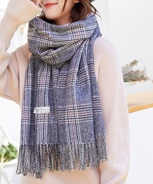 MAISON BREEZE | 【MAISON BREEZE】程よい厚みでアレンジ自在♪グレンチェック柄大判ストール マフラー SCCH209(マフラー)