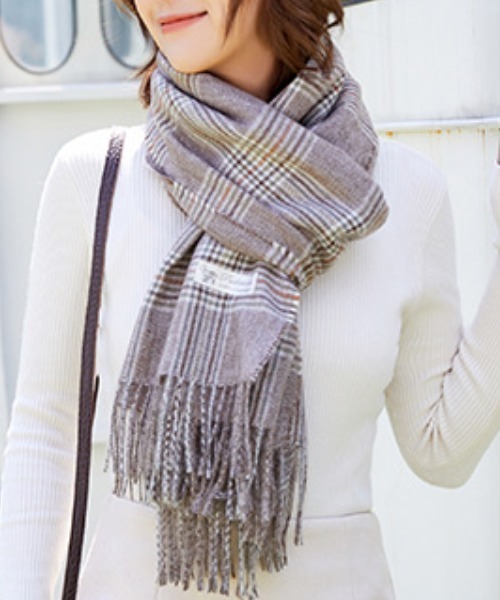 MAISON BREEZE（メゾンブリーズ）の「【MAISON BREEZE】程よい厚みでアレンジ自在♪グレンチェック柄大判ストール マフラー SCCH209（マフラー・レディース・その他5/その他4/その他6/その他1/その他2/その他3・FREE）」の6枚目の写真