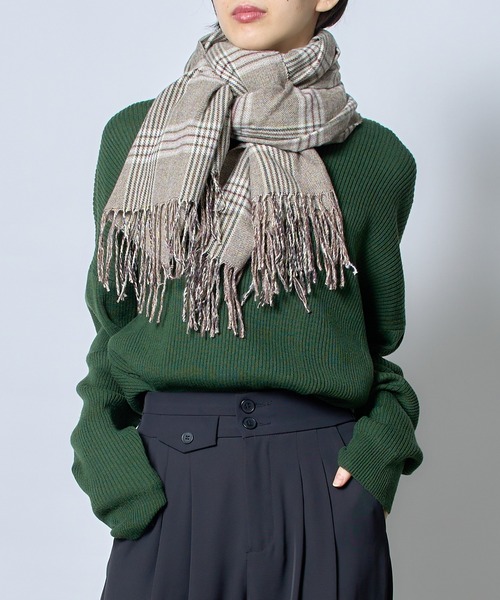 MAISON BREEZE（メゾンブリーズ）の「【MAISON BREEZE】程よい厚みでアレンジ自在♪グレンチェック柄大判ストール マフラー SCCH209（マフラー・レディース・その他5/その他4/その他6/その他1/その他2/その他3・FREE）」の18枚目の写真