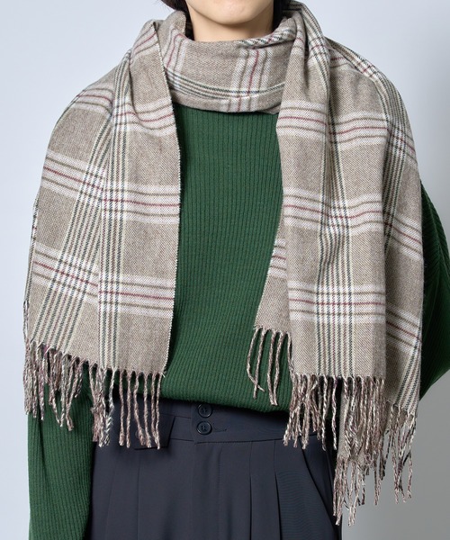 MAISON BREEZE（メゾンブリーズ）の「【MAISON BREEZE】程よい厚みでアレンジ自在♪グレンチェック柄大判ストール マフラー SCCH209（マフラー・レディース・その他5/その他4/その他6/その他1/その他2/その他3・FREE）」の19枚目の写真