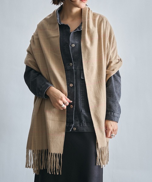 MAISON BREEZE（メゾンブリーズ）の「【MAISON BREEZE】程よい厚みでアレンジ自在♪グレンチェック柄大判ストール マフラー SCCH209（マフラー・レディース・その他5/その他4/その他6/その他1/その他2/その他3・FREE）」の13枚目の写真